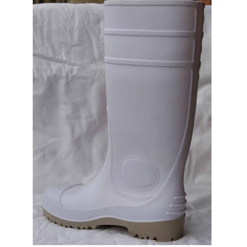 White colors PVC safety boots for food industry